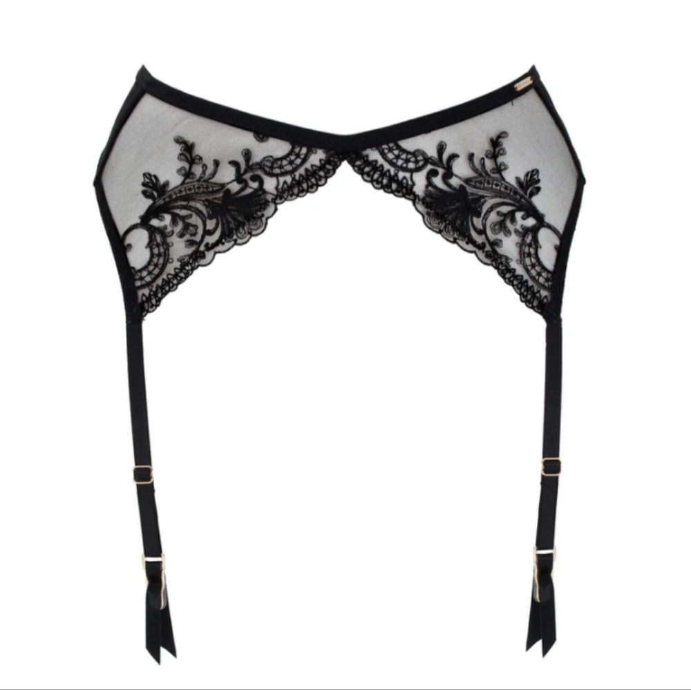 Bluebella Marseille Black Lace Garter Belt